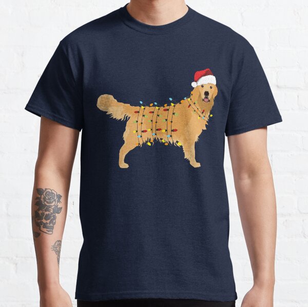 Golden Retriever Holiday Christmas Light Classic T-Shirt