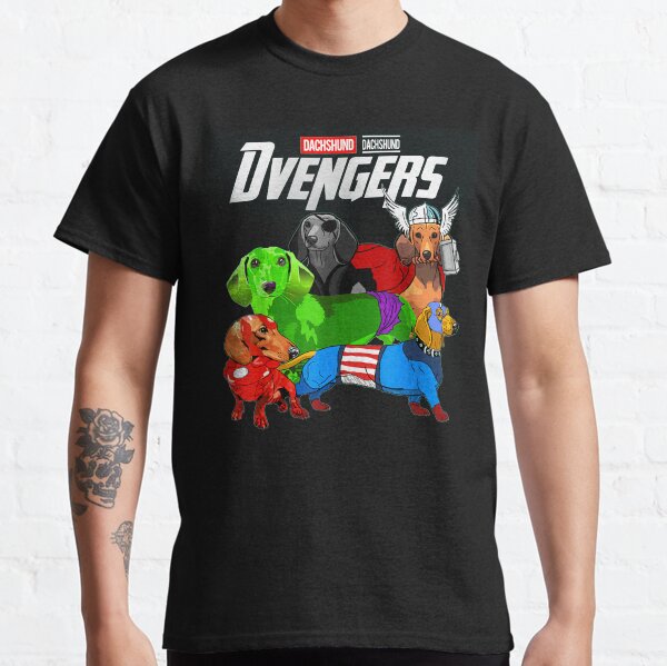 Dvengers T Shirt Funny Dog Dachshund Gift  for Men Women, Gift Halloween Day, Thanksgiving, Christmas Day  Classic T-Shirt