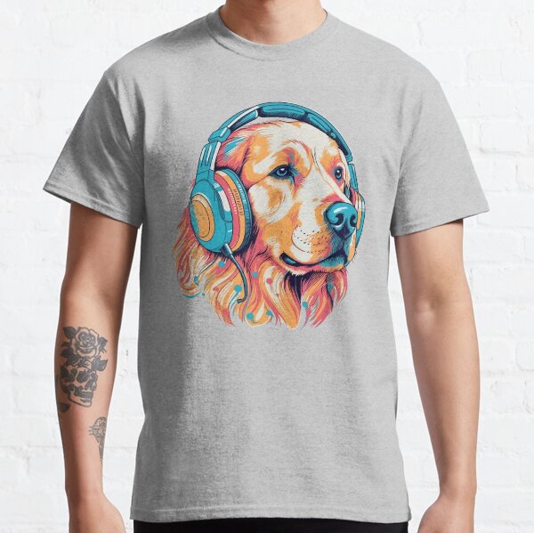 Golden Retriever Music Lover - A Relaxing Design for Dog Owners Classic T-Shirt