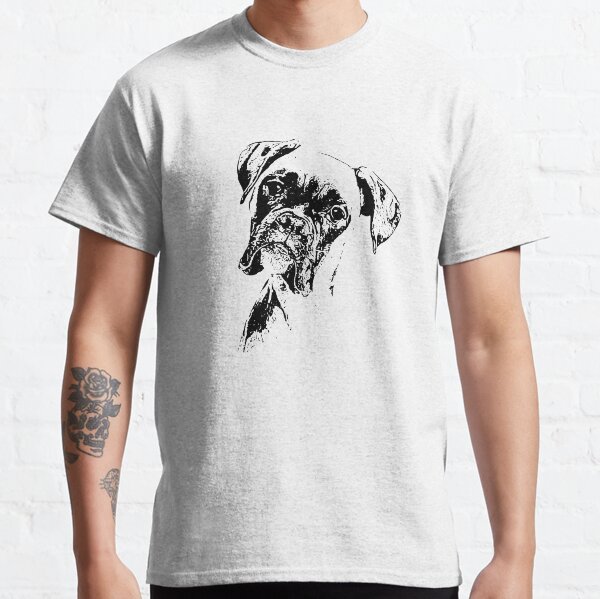 BOXER DOG FACE product - DOG LOVERS BOXER DOG GIFT design Classic T-Shirt