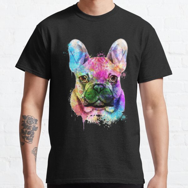 French Bulldog Watercolor, French Bulldog Painting, French Bulldog Portrait, French Bulldog art, French Bulldog illustration Classic T-Shirt