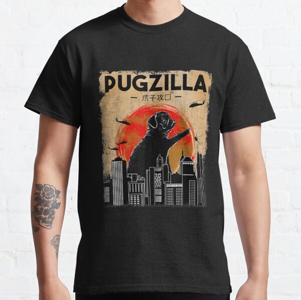Pug - Pugzilla - Funny Dog Pug Classic T-Shirt