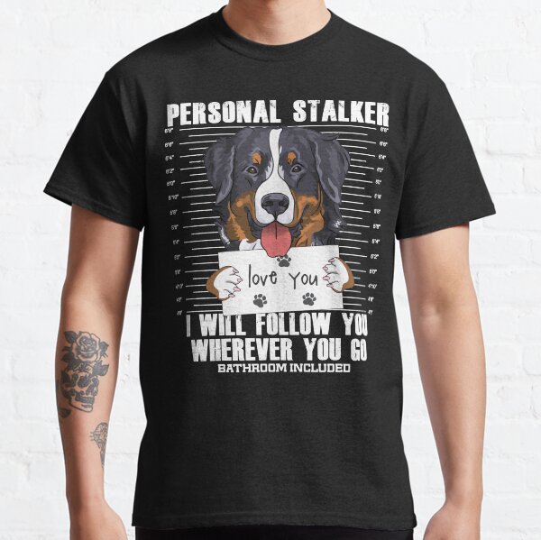 Bernese Mountain Dog Stalker Cartoon Classic T-Shirt