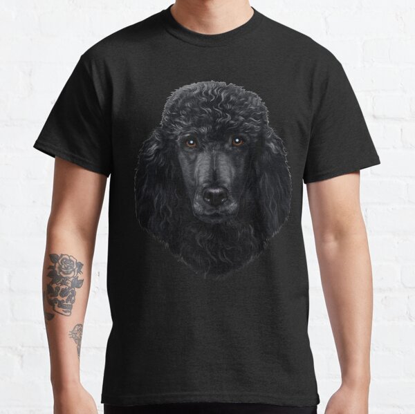 Black Poodle Dog Face Classic T-Shirt