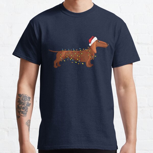 Dachshund Wiener Dog Christmas Light Classic T-Shirt