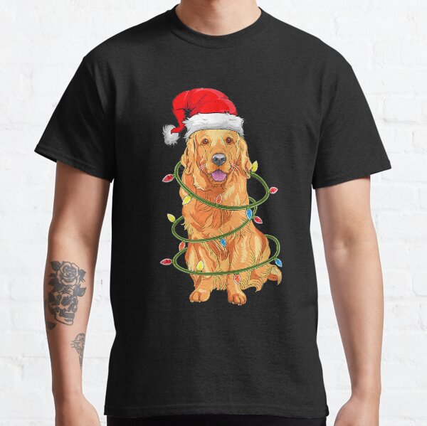 Christmas Dog Shirt, Christmas Golden retriever Pajama T-Shirt Classic T-Shirt