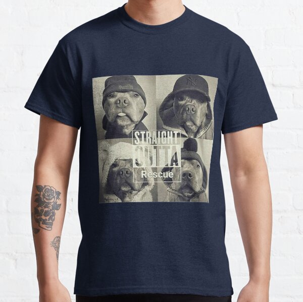 Straight Outta Rescue Pitbull  Classic T-Shirt