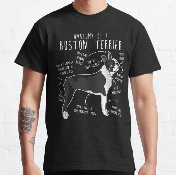 Boston Terrier Dog Anatomy Classic T-Shirt