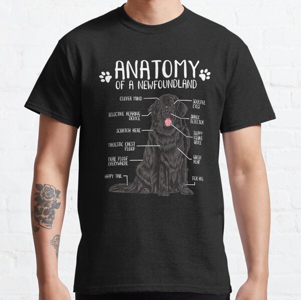 Funny Newfoundland Anatomy Newfie Dog Lover Classic T-Shirt