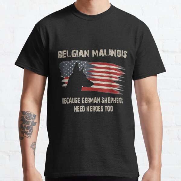 Belgian Malinois American Flag  Classic T-Shirt