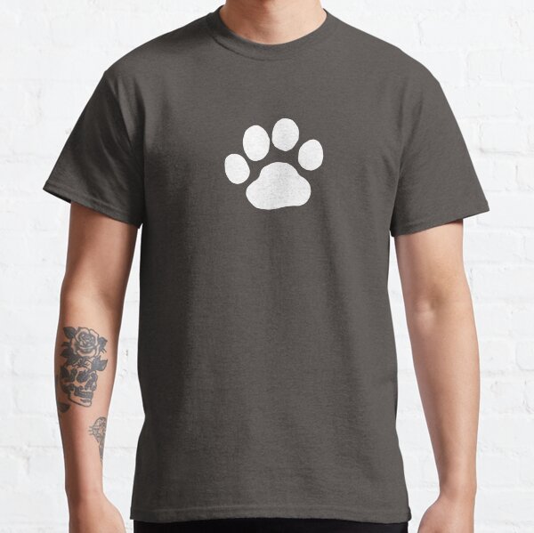 White Paw Print Classic T-Shirt