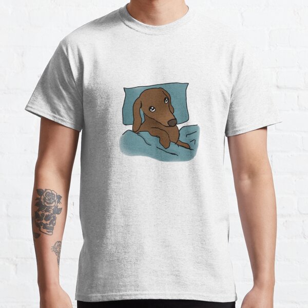 Cute sleepy dachshund Oliver Classic T-Shirt