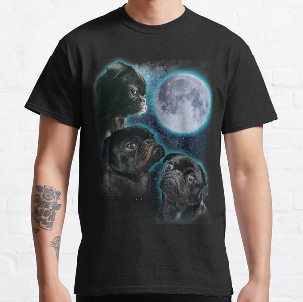 Three Pugs moon Classic T-Shirt