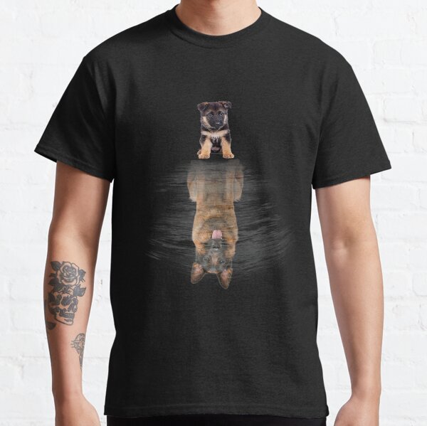 German Shepherd Dream Reflection Funny Dog Mom Dad Pet Lover Classic T-Shirt