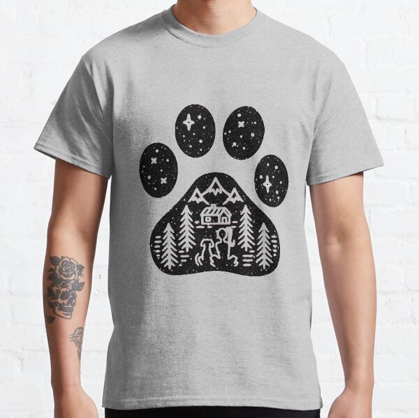 Dog paw camping best gift for puppies lover Classic T-Shirt