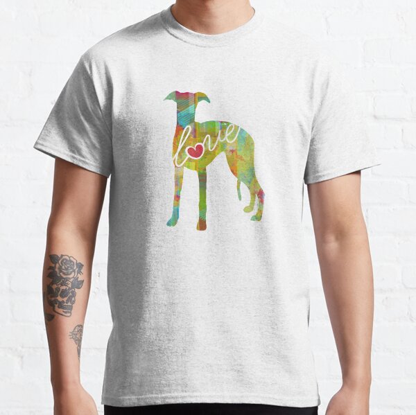 Whippet Love - A Bright and Colorful Watercolor Style Gift Classic T-Shirt