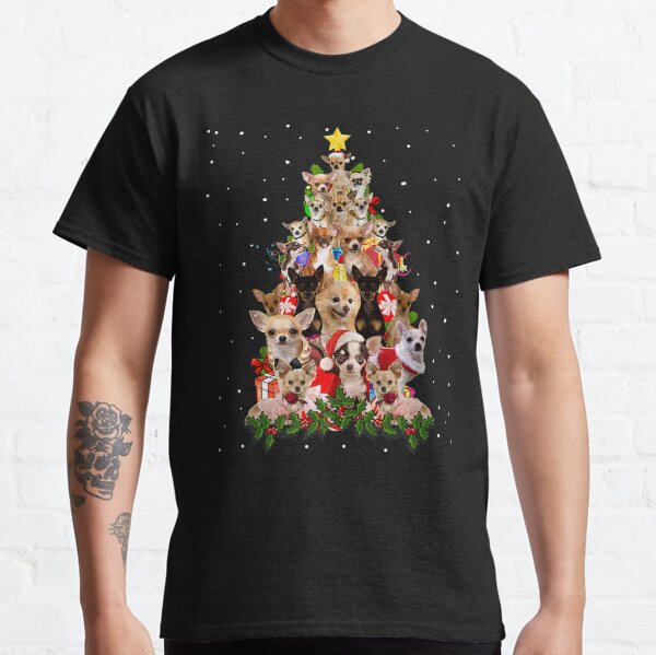 Chihuahua Christmas Tree Xmas For Chihuahua Dogs Lover Classic T-Shirt
