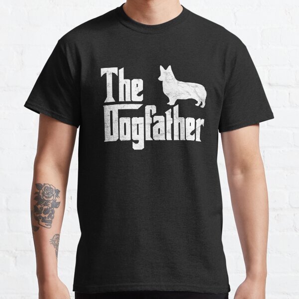 Welsh Corgi T-Shirt The Dogfather Funny Dog Owner Shirt Classic T-Shirt