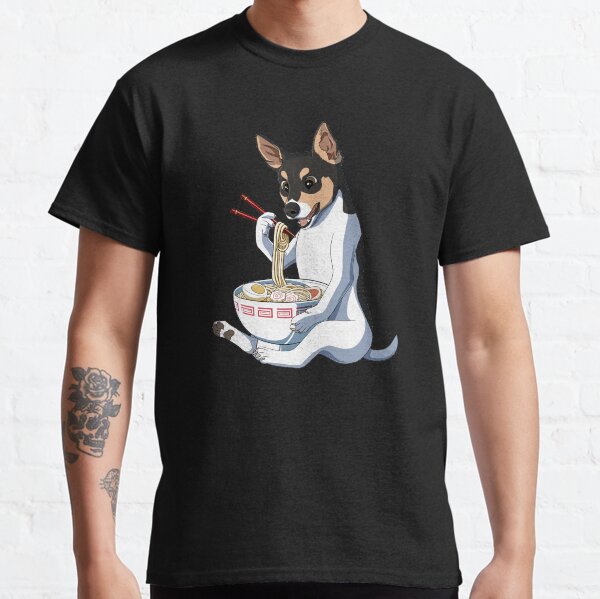 Funny Japanese Kawaii Ramen Rat Terrier Dog Classic T-Shirt
