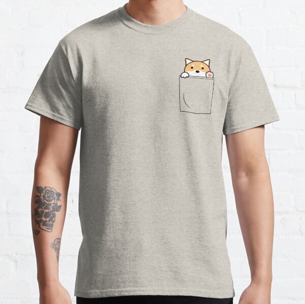 Shiba Inu Dog Pocket Tee Classic T-Shirt