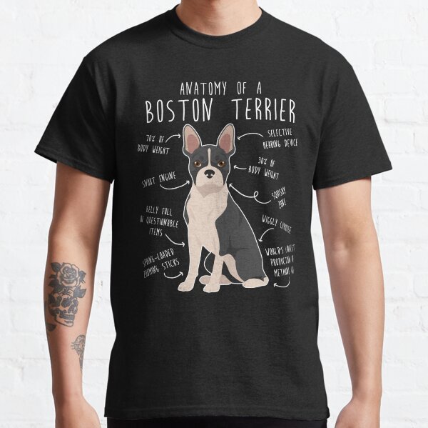 Boston Terrier Dog Anatomy Classic T-Shirt