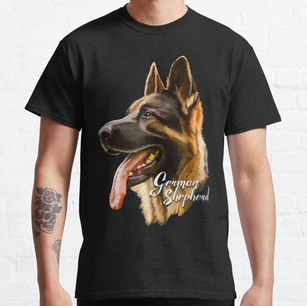 German Shepherd Sharp Cute Dog Mom Dad Pet Lover Classic T-Shirt