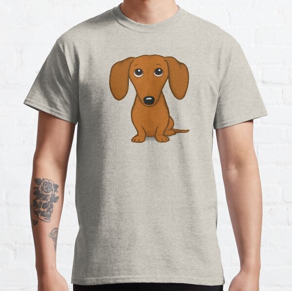 Cute Dachshund,Cartoon Wiener Dog Classic T-Shirt