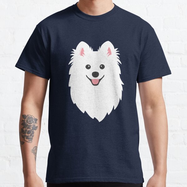 Happy Japanese Spitz Dog - Aqua Classic T-Shirt