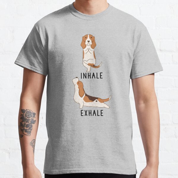 Inhale Exhale Basset Hound Yoga Classic T-Shirt