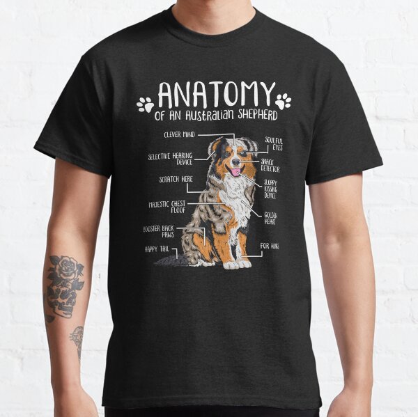 Funny Australian Shepherd Anatomy Dog Lover Classic T-Shirt