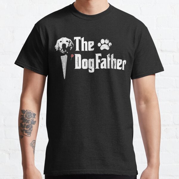 Mens The Dogfather Golden Retriever Dog Dad FatherS Day Classic T-Shirt