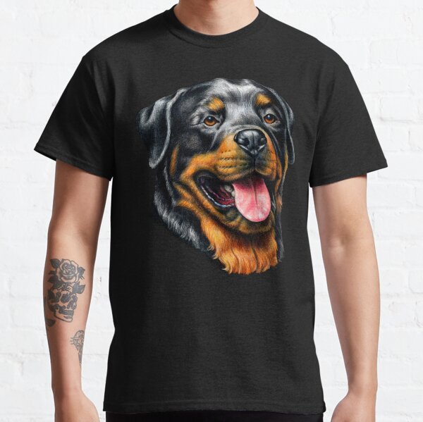 Rottweiler Full Face Portrait Classic T-Shirt