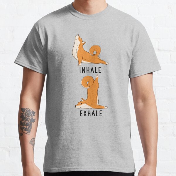 Inhale Exhale Shiba Inu Yoga Classic T-Shirt