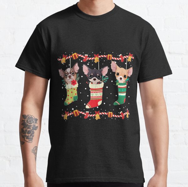 Chihuahua Christmas Lights Funny Xmas Classic T-Shirt