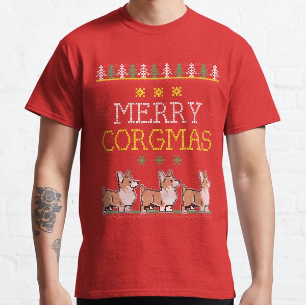 Merry Corgmas Tshirt Corgi Pet Dog Ugly Christmas Sweater Classic T-Shirt