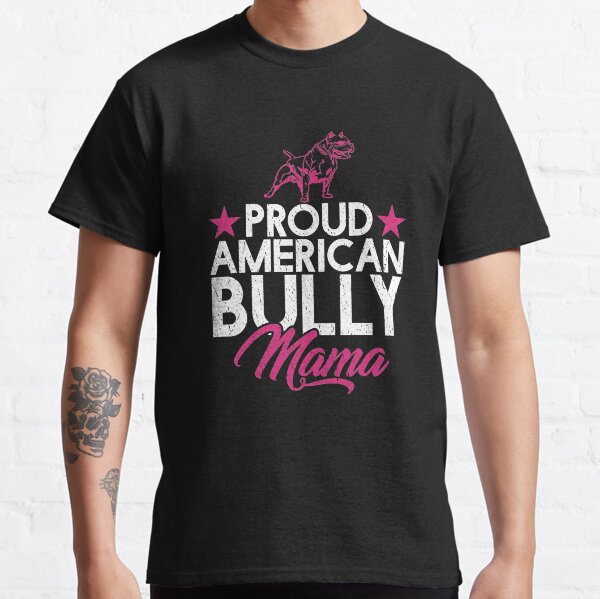Funny Retro Vintage American Bully Mom Classic T-Shirt