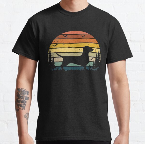 Dachshund Dog Retro Vintage  Classic T-Shirt