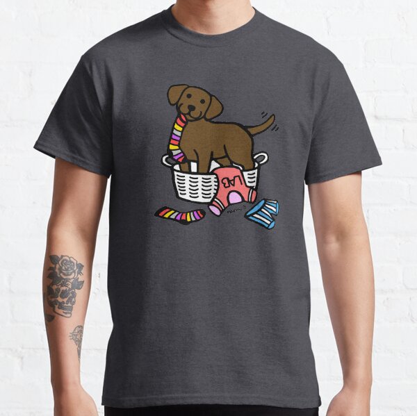Chocolate Labrador Laundry Basket Classic T-Shirt