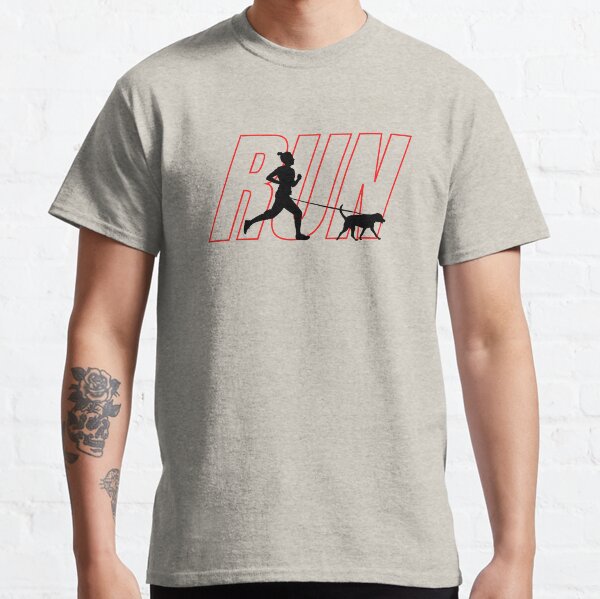 Woman Running with Dog Classic T-Shirt