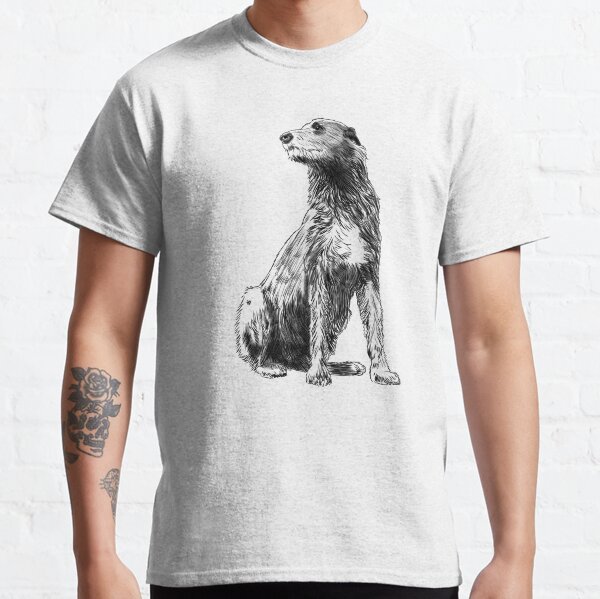 Sitting Irish Wolfhound Dog Classic T-Shirt