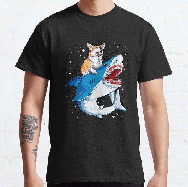 Corgi Riding A Shark Funny Essential T-Shirt Classic T-Shirt