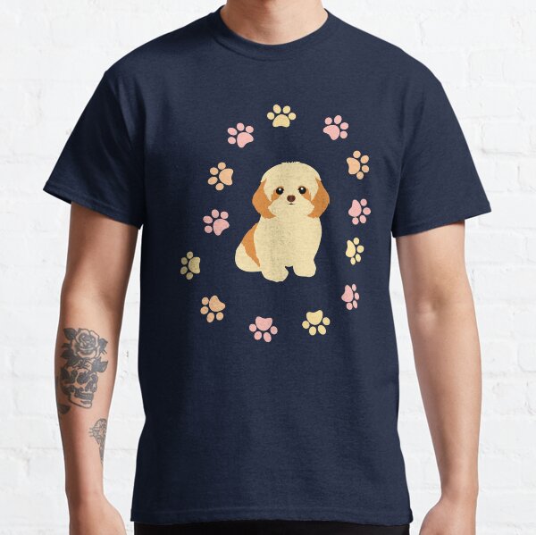 Shih Tzu and Paw Prints Classic T-Shirt