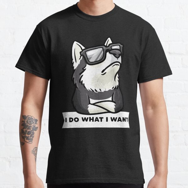 Stubborn Pomsky Dog Funny Classic T-Shirt