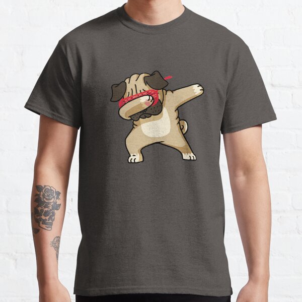 Dabbing Pug funny hip hop tshirt Classic T-Shirt