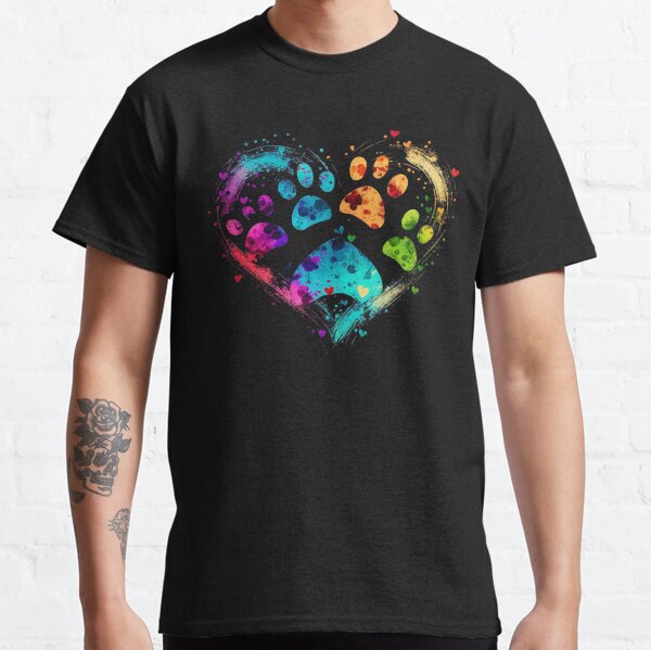 Dog Paws Heart Shape Classic T-Shirt