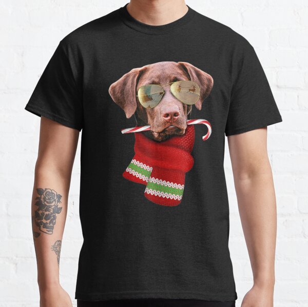 Chocolate Labrador Christmas Gift For Dog Lovers Sunglasses Classic T-Shirt