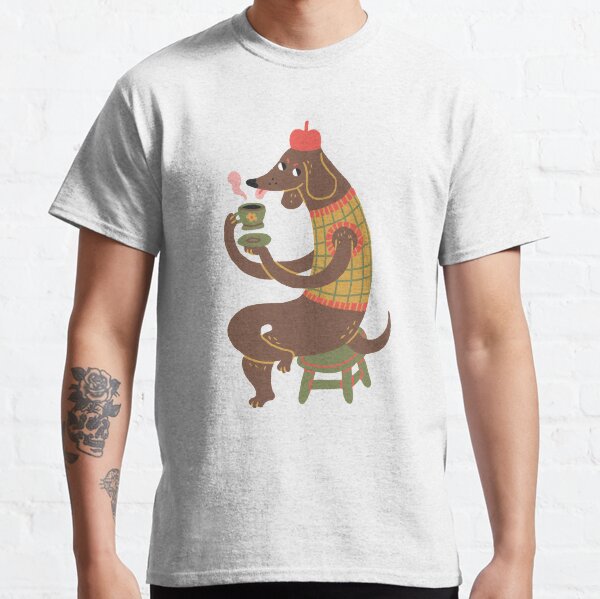 Sausage Dog and his Morning Coffee Classic T-Shirt