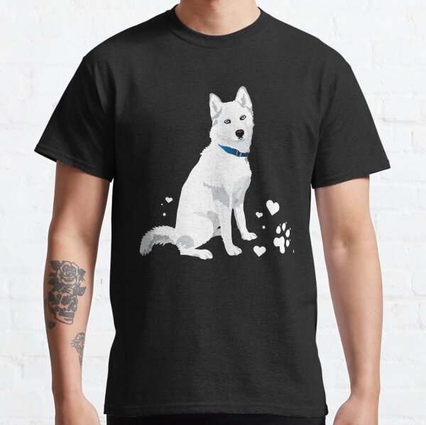 Cute white Siberian Husky - sweet white Snow dog  Classic T-Shirt