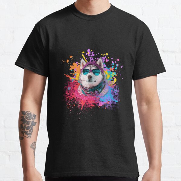 Watercolor siberian husky Classic T-Shirt