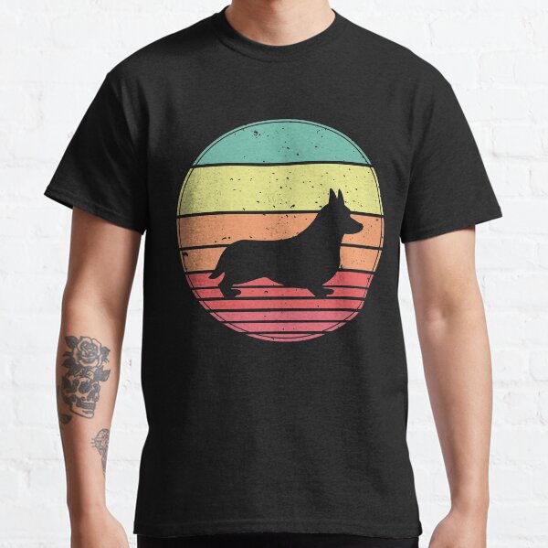 Corgi Vintage Retro Sunset Classic T-Shirt